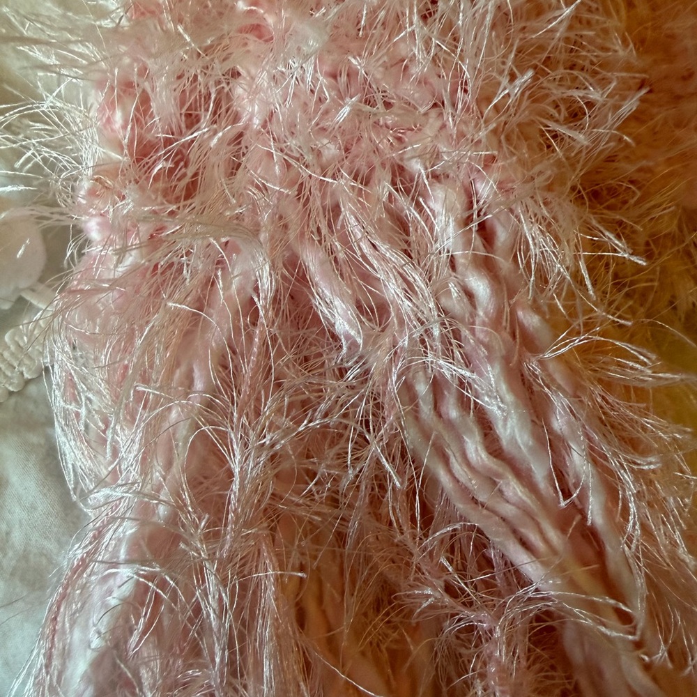 Pink Fluffy Scarf